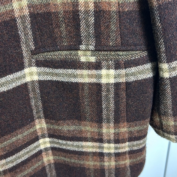 Lauren Ralph Lauren wool
 Plaid Blazer/Jacket Brown Preppy Tweed Women’s Size - Picture 3 of 7